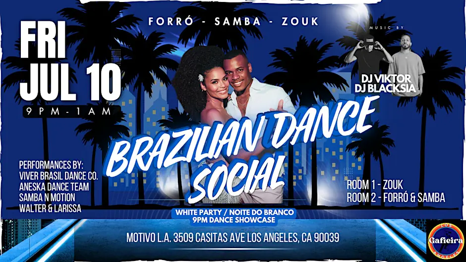 Brazilian Dance White Party (Zouk, Forró & Samba de Gafieira)