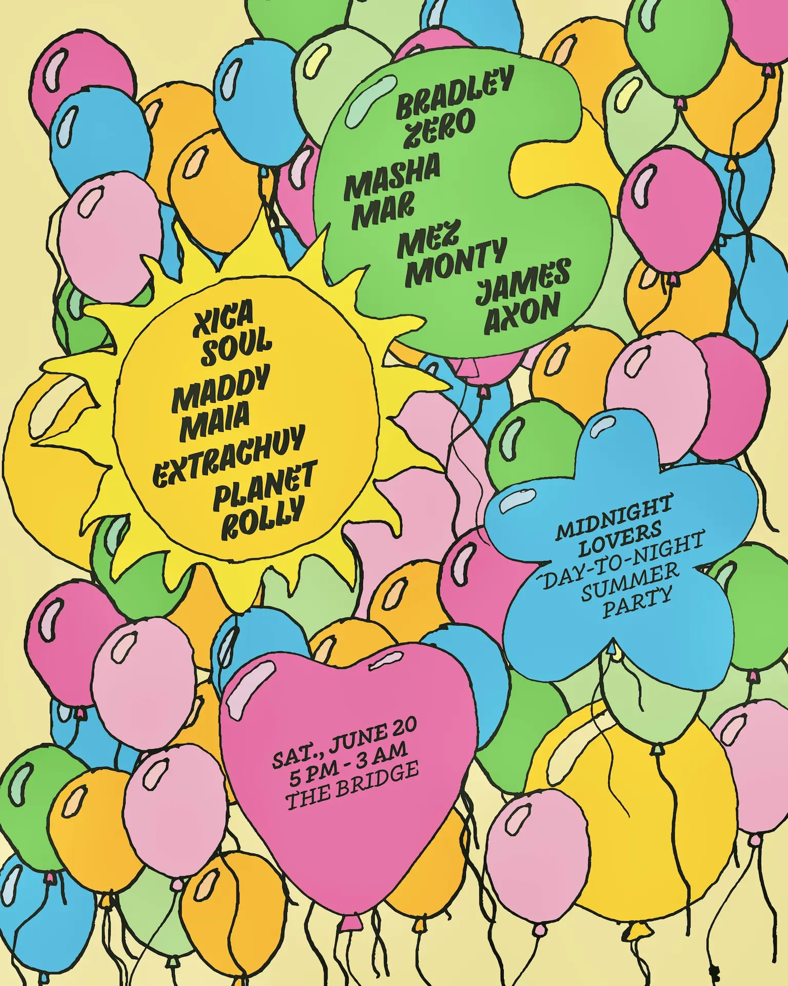 Midnight Lovers Summer Day Party with Bradley Zero, Masha Mar, Mez Monty, James Axon