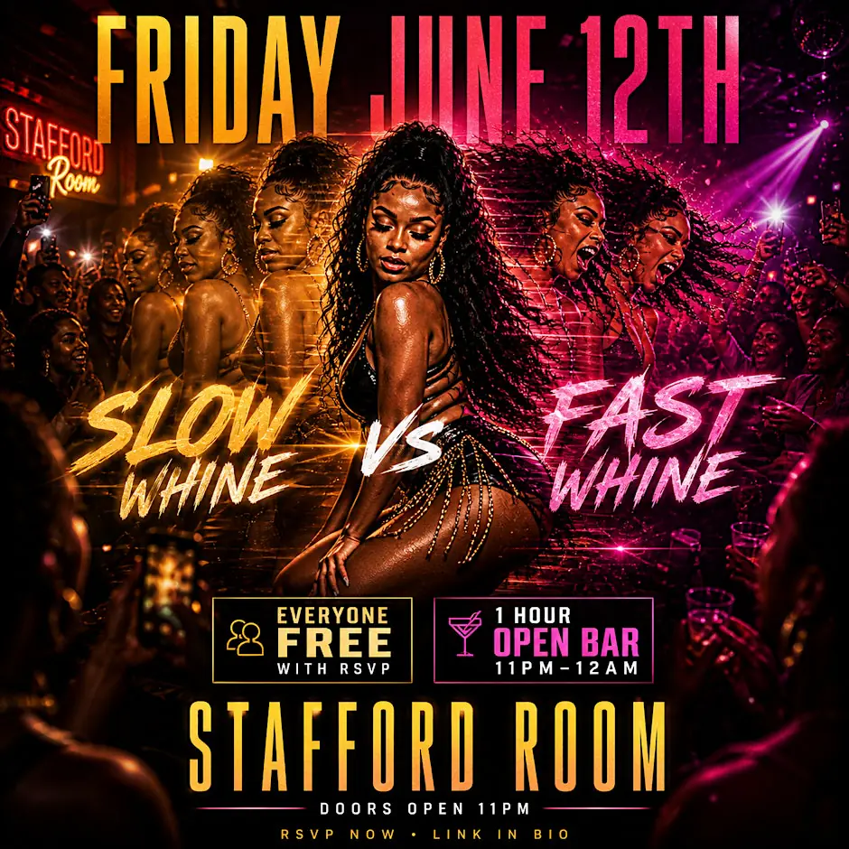 Slow Whine vs Fast Whine | Free Entry + Drinks @ Stafford Room