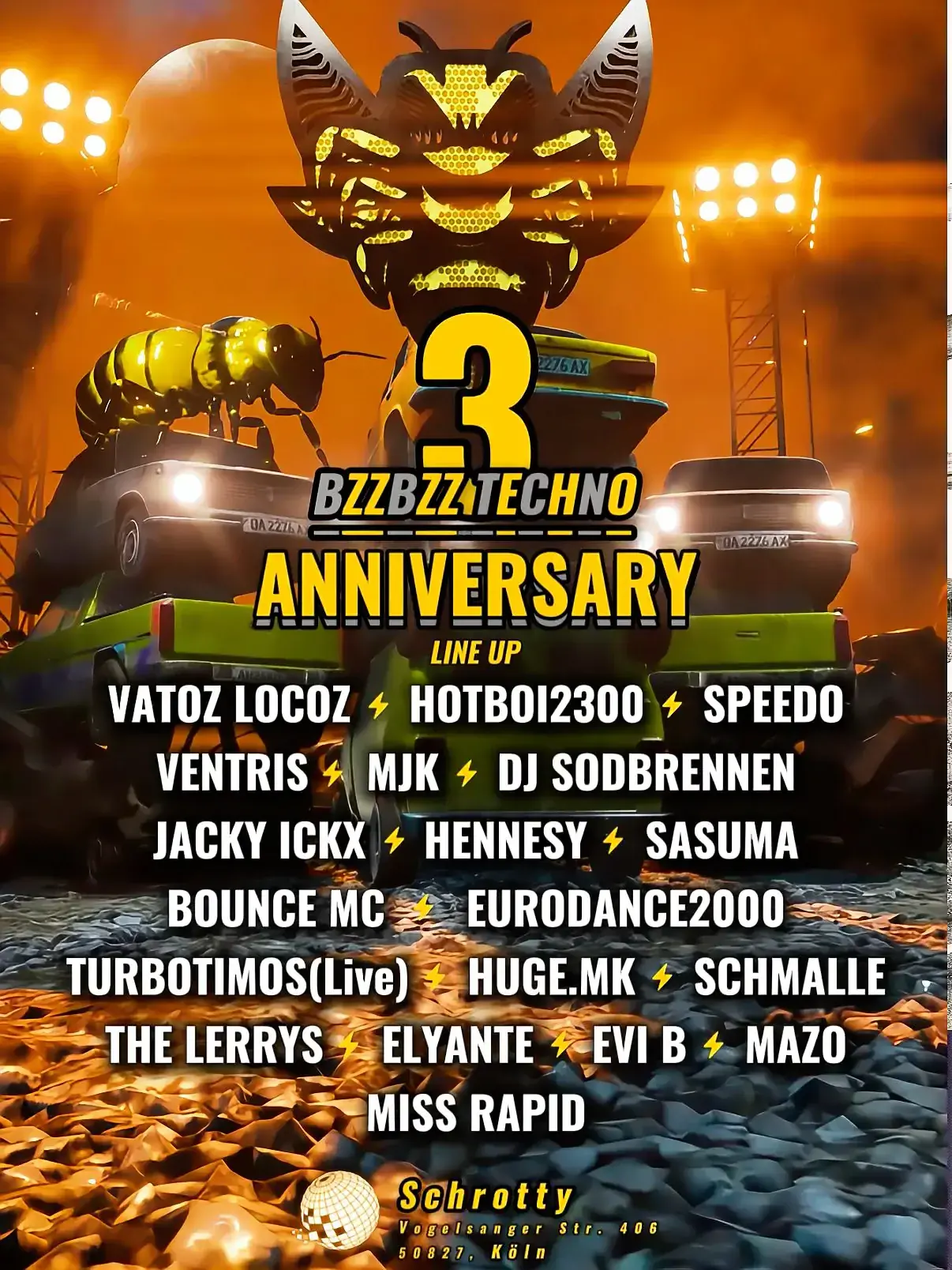 BZZBZZ TECHNO 3 YEAR ANNIVERSARY