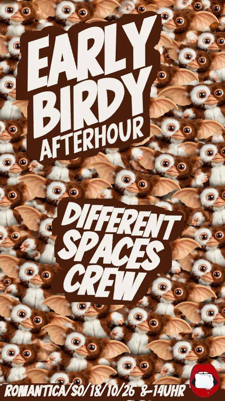 EARLY BIRDY AFTERHOUR mit DIFFERENT SPACES bis 14 Uhr