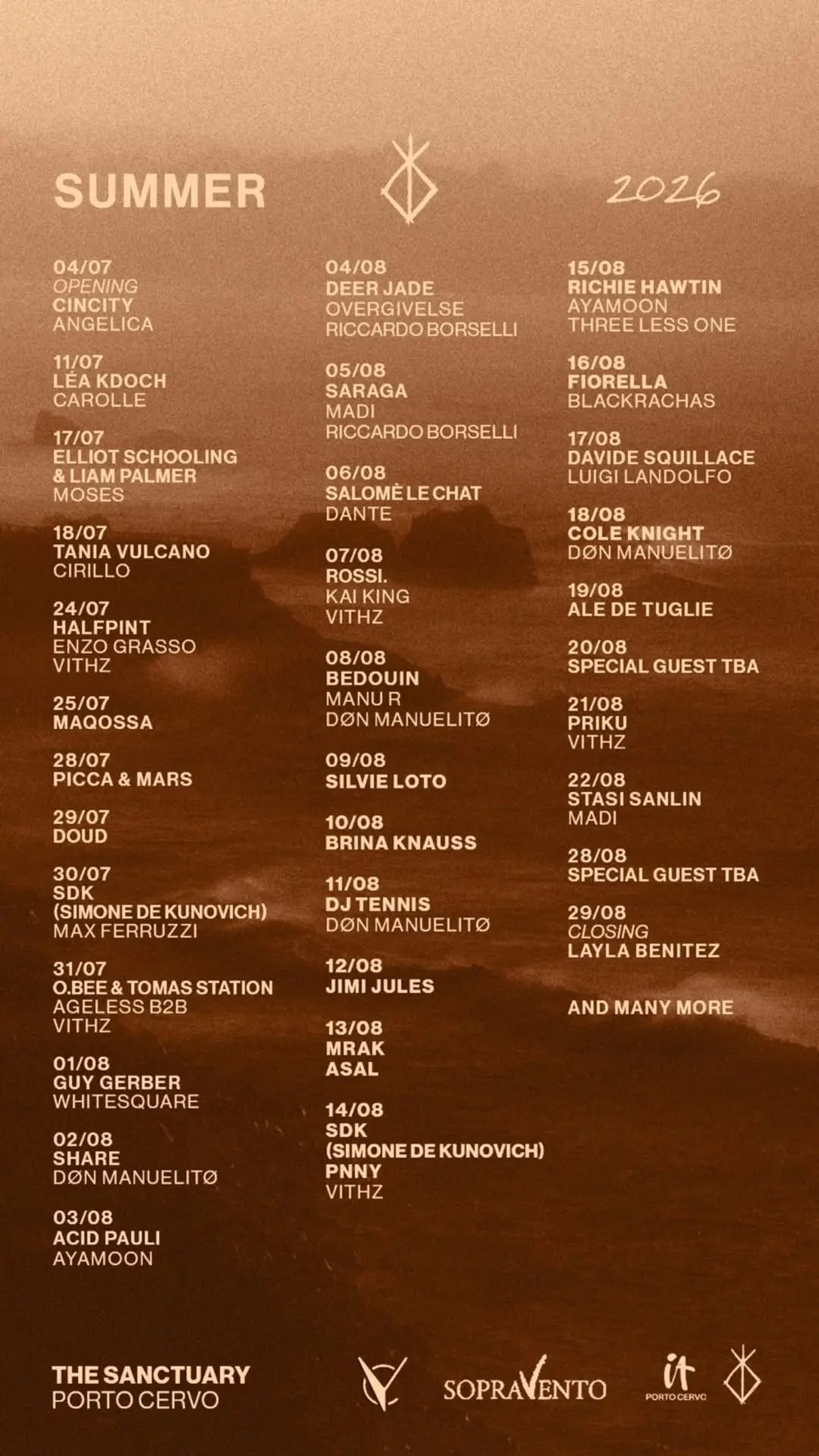 01/08 GUY GERBER + WHITESQUARE at THE SANCTUARY Porto Cervo