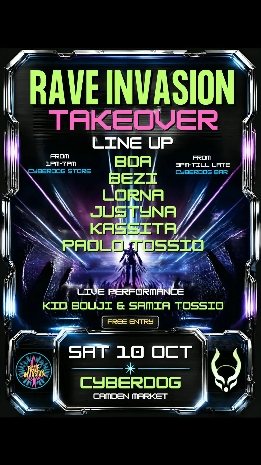Rave Invasion Take Over Cyberdog Store & Cyberdog Rooftop Bar