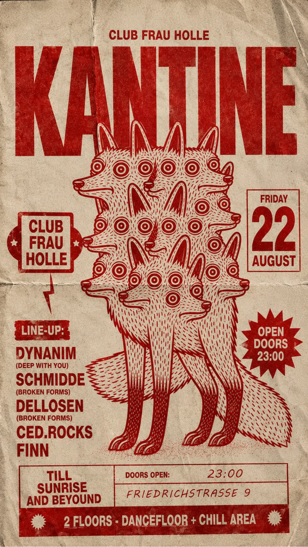 KANTINE with DYNANIM, Schmidde, Dellosen, ced.rocks, Finn