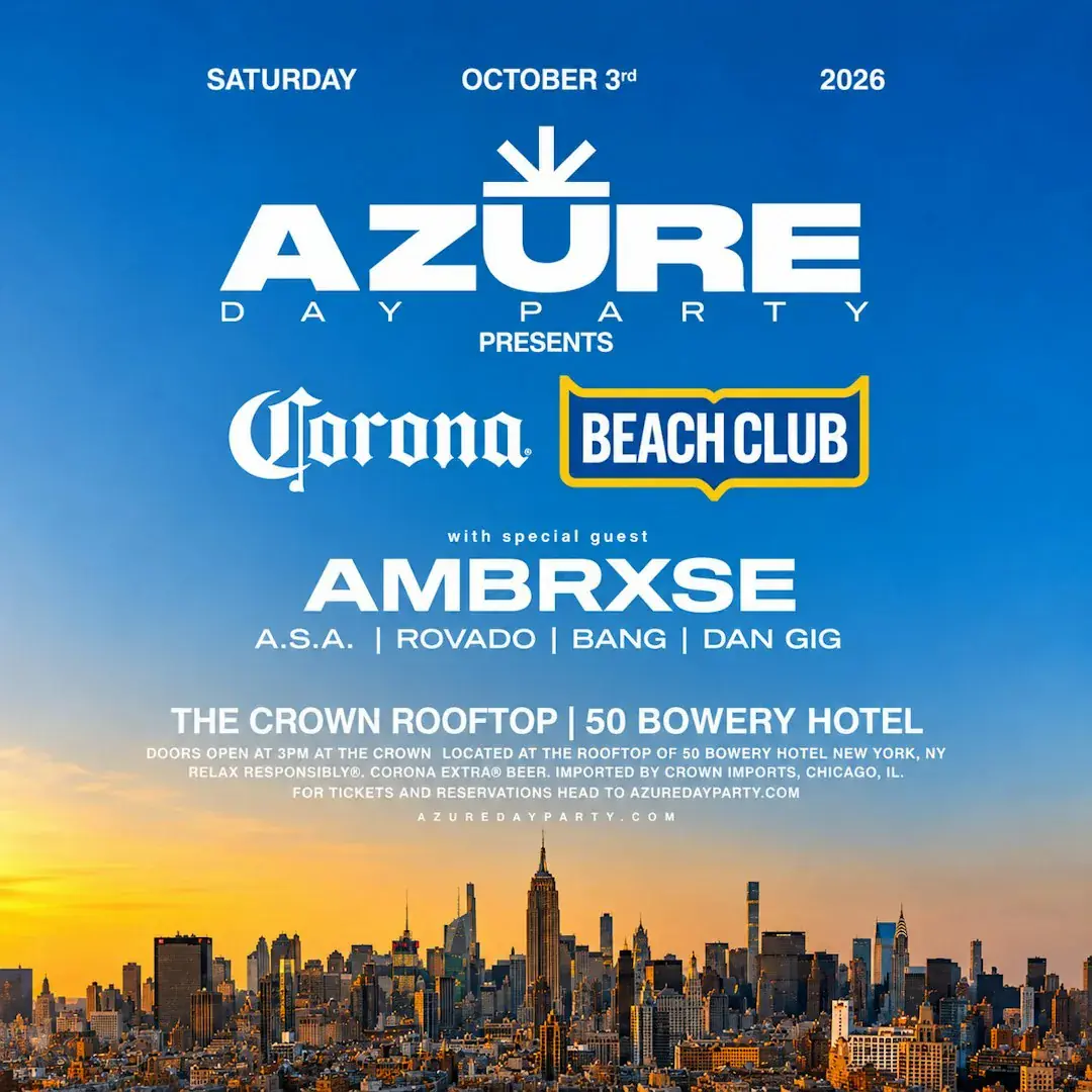 Azure Day Party October 3rd | The Crown Rooftop