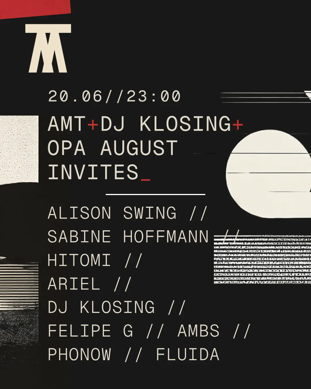 AMT x DJ Klosing x Opa August invites