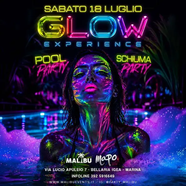 GLOW EXPERIENCE pool & schiuma party | Mapo