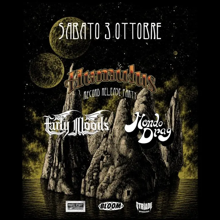 Humulus (record release party) + Mondo Drag + Early Moods dal vivo al Bloom di Mezzago