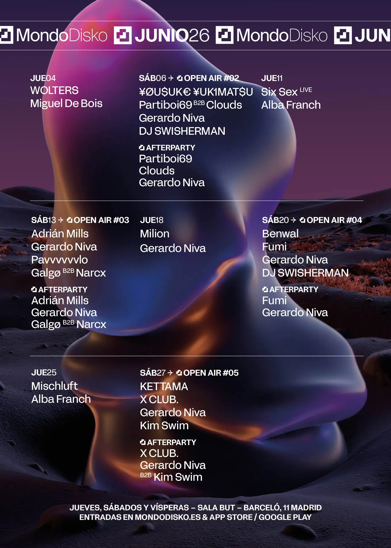 Mondo OPEN AIR #04: Benwal / Fumi / Gerardo Niva / DJ SWISHERMAN / relajadita