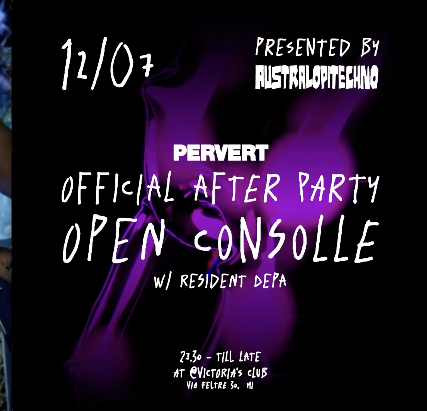 PERVERT AFTER PARTY W / AUSTRALOPITECHNO