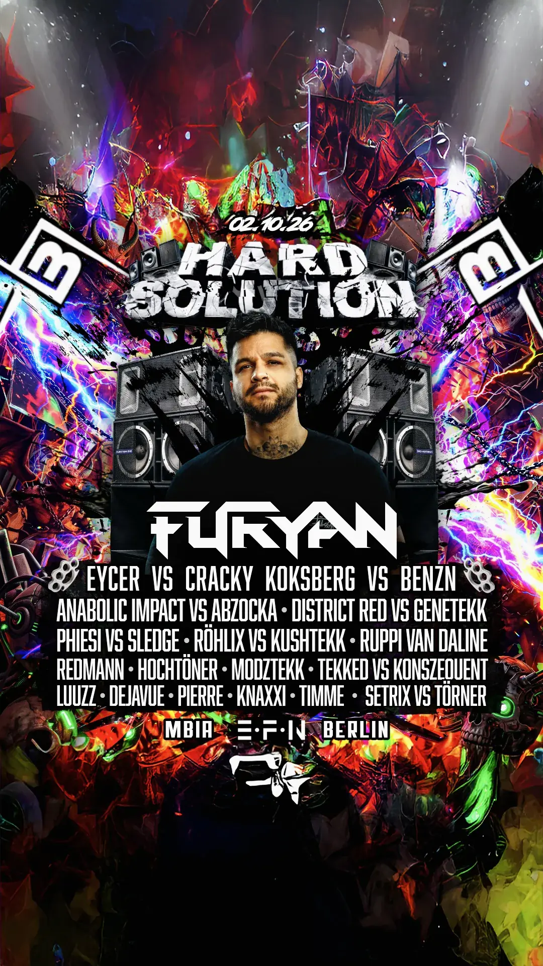 HARD SOLUTION with FURYAN • EYCER • CRACKY KOKSBERG • DISTRICT RED • PHIESI • REDMANN •