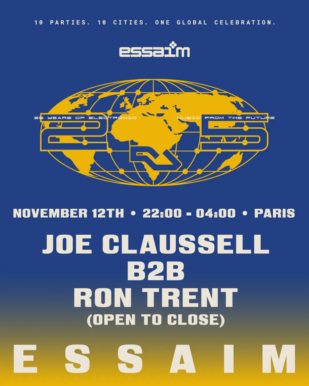 Paris: Joe Claussell b2b Ron Trent - Open to close