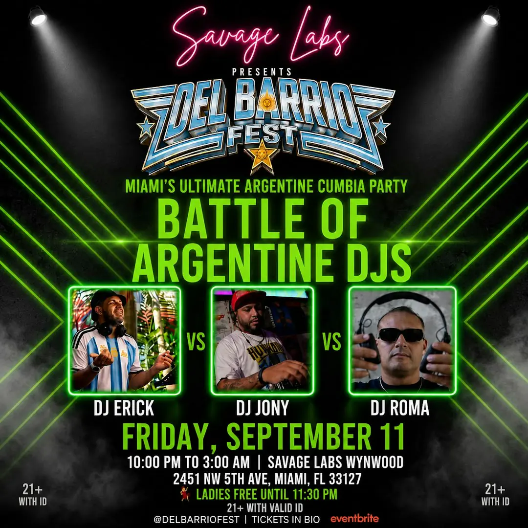 Del Barrio Fest | La Mejor Fiesta de Cumbia Argentina en Miami