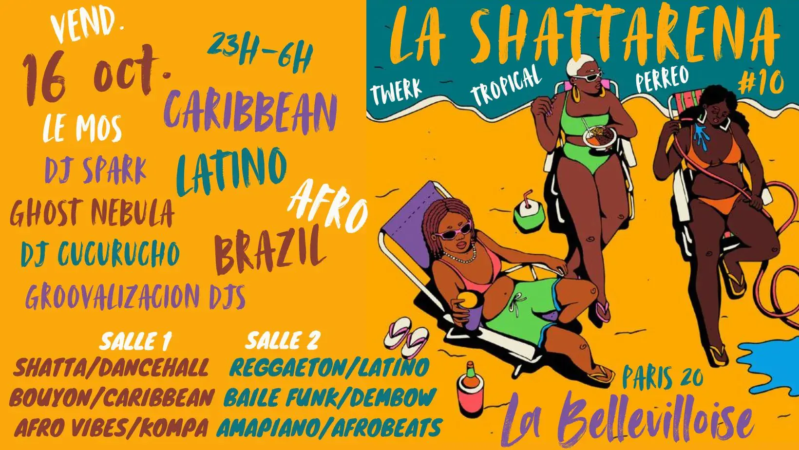 La Shattarena #10 - Afro-karibisch-tropische Party in La Bellevilloise