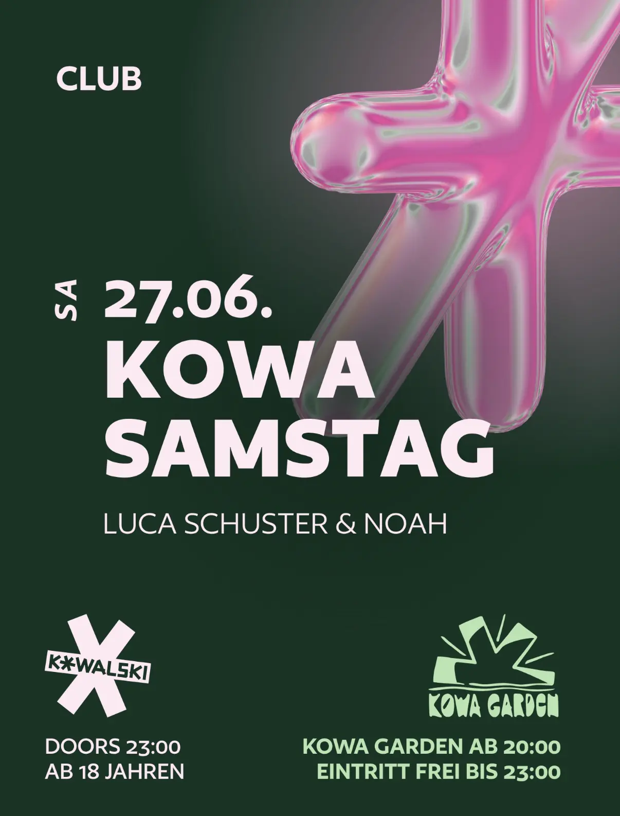 KOWA SAMSTAG • LUCA SCHUSTER • NOAH