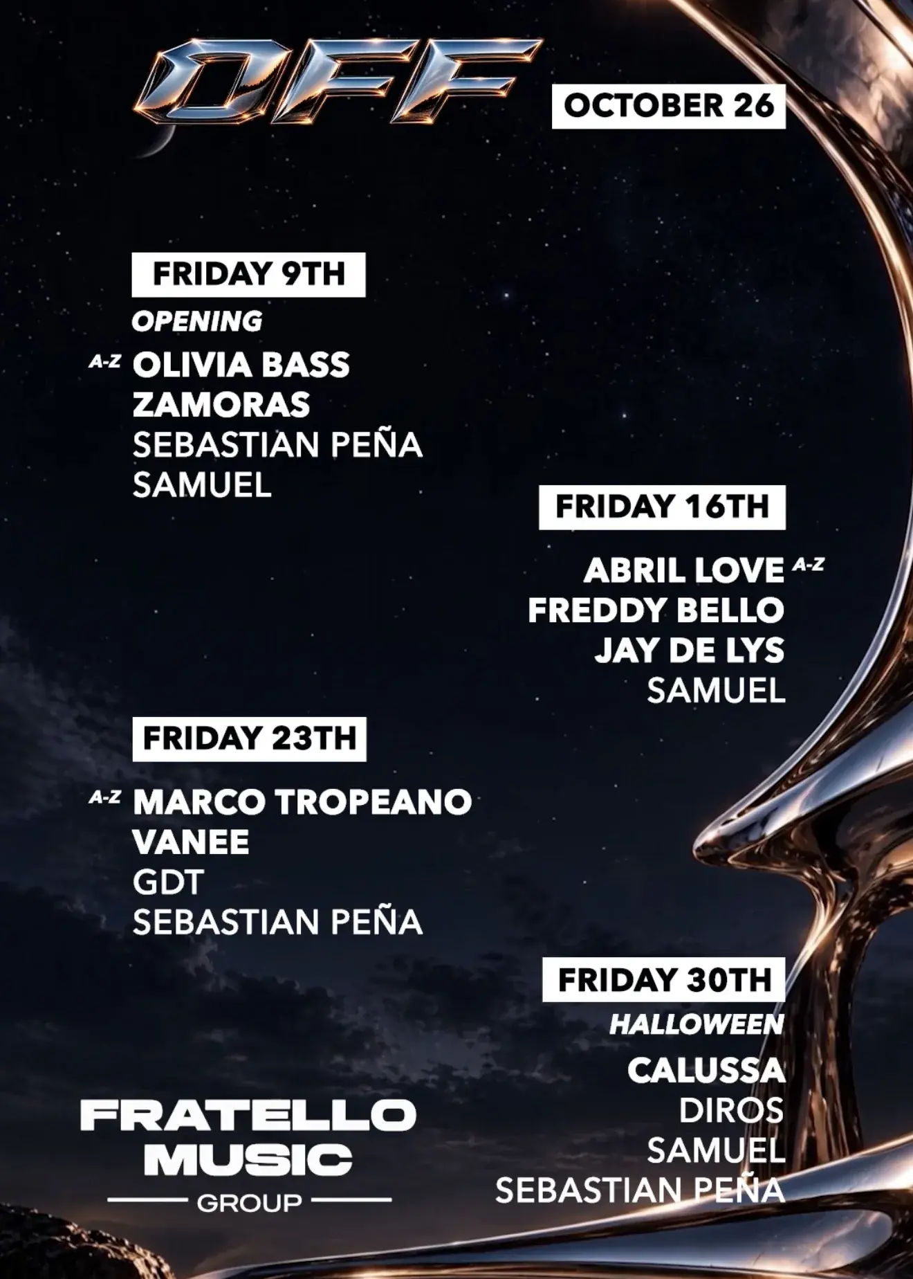 OFF & FRATELLO pres Marco Tropeano, Vanee at Nix
