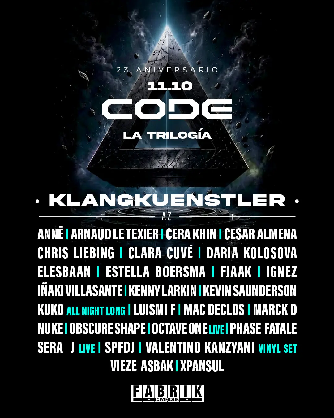 CODE 23 Anniversary: La Trilogía [Part I] with KlangKuenstler