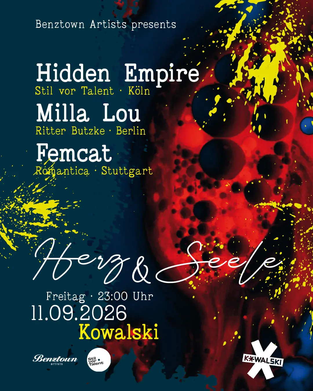 HERZ & SEELE w. / Hidden Empire, Milla Lou, Femcat
