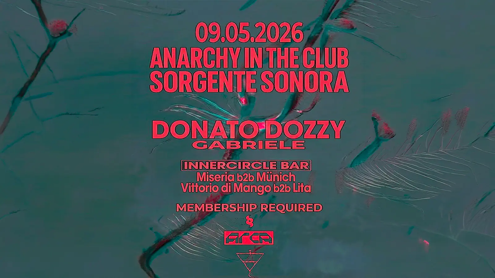 Anarchy In The Club x Sorgente Sonora with Donato Dozzy