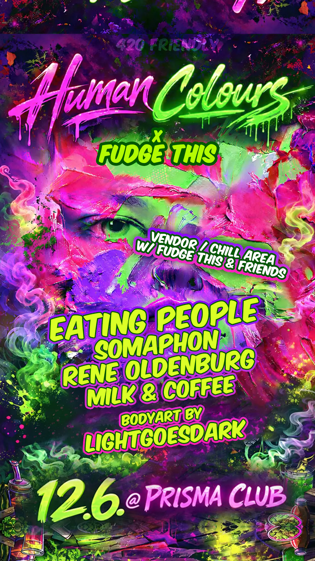 Human Colours „Green' with Eating People aka Bebetta & Somaphon at PRISMA & KitKat's Séparée
