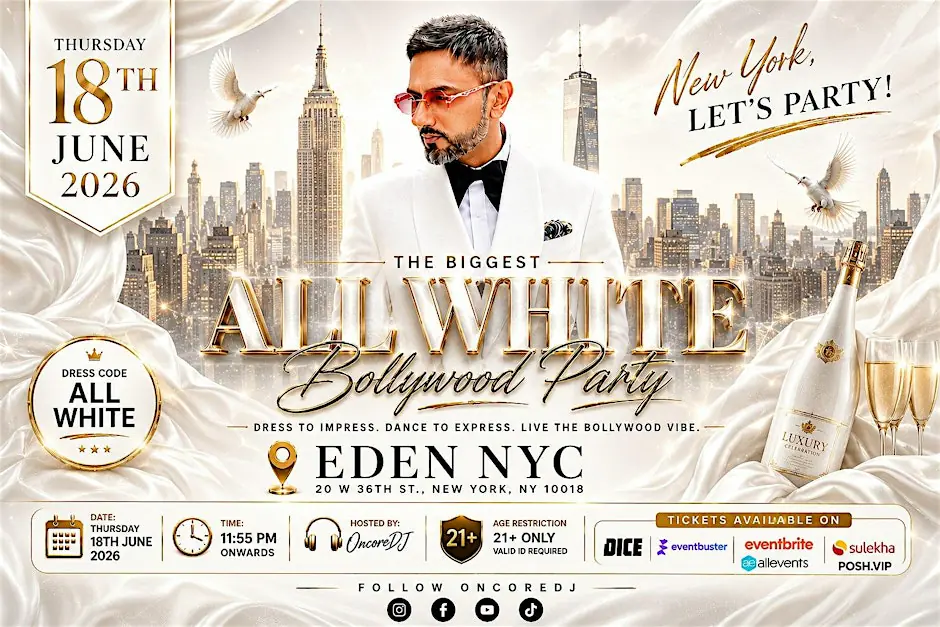 ALL WHITE BOLLYWOOD PARTY