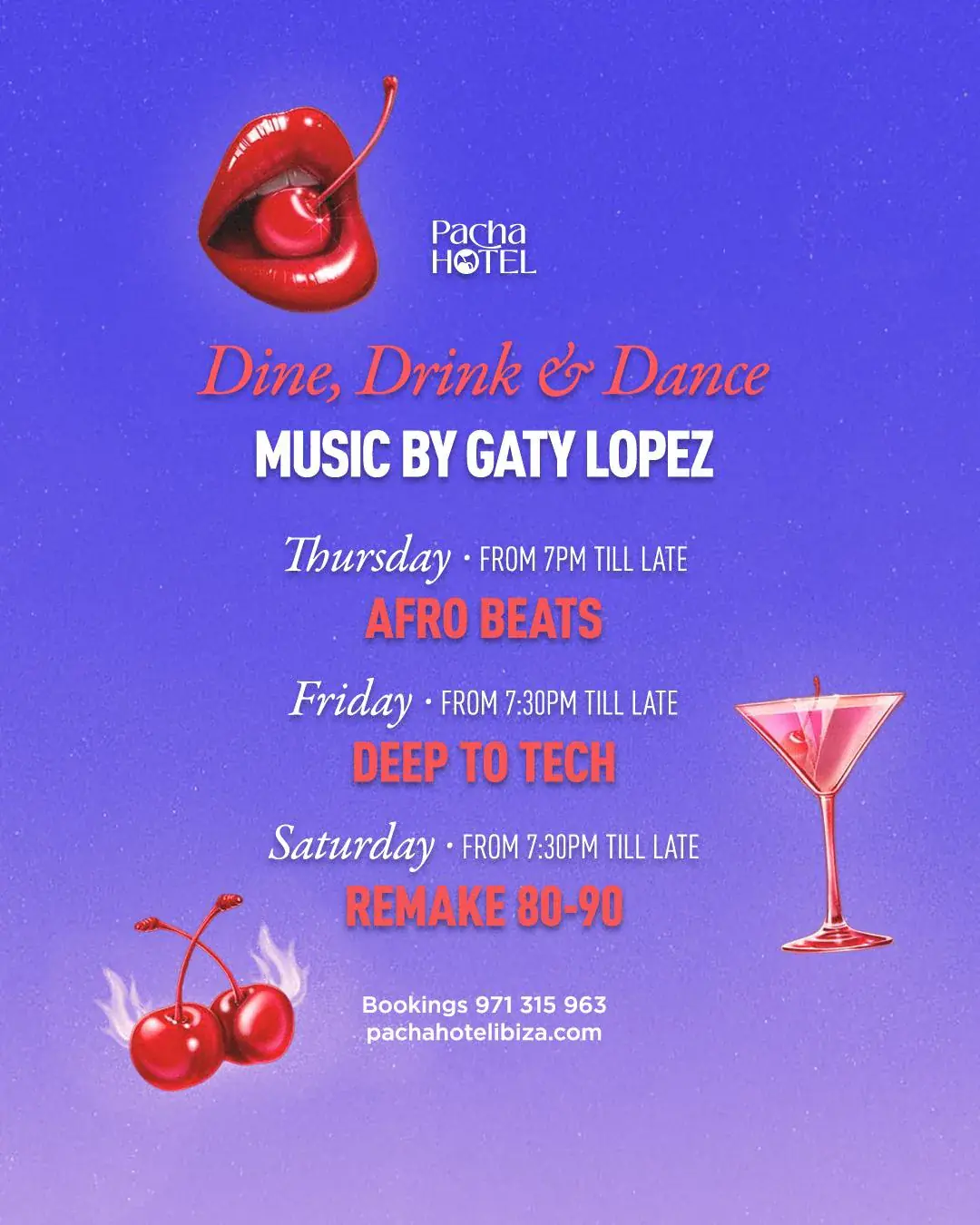 Dine, Drink & Dance – Edición de otoño