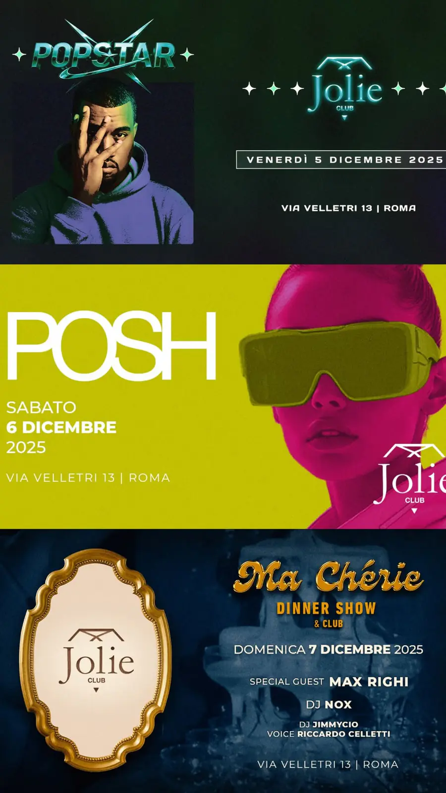 Ma Chérie Dinner Show en el Jolie Club
