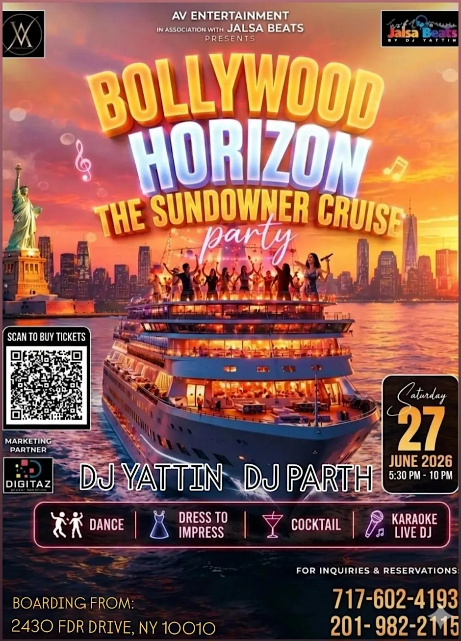Bollywood Horizon: The Sundowner Cruise - NYC