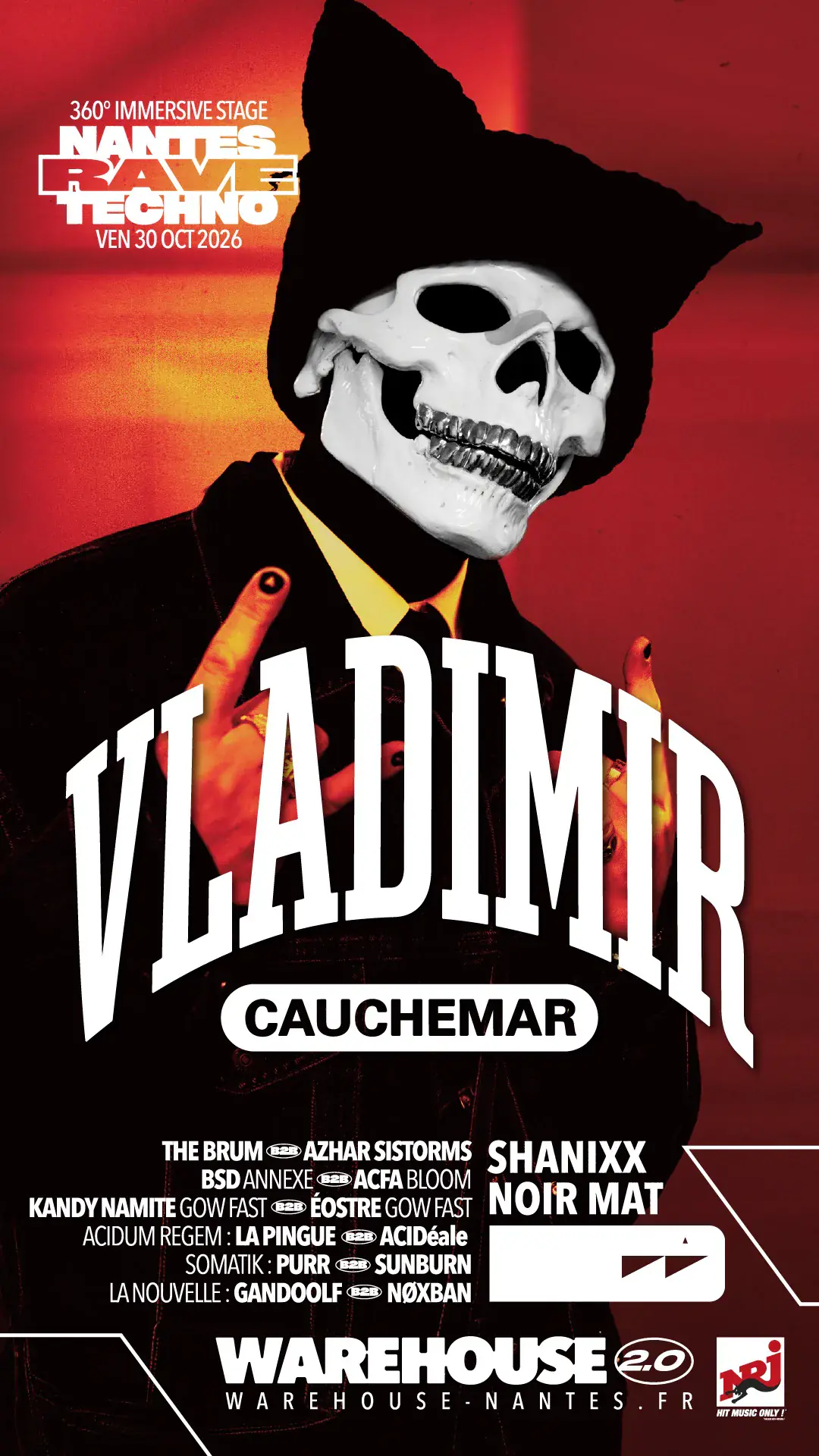Nantes Rave Techno W / Vladimir Cauchemar, Shanixx, Noir Mat & More