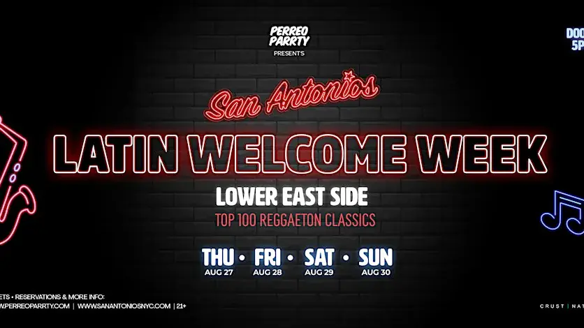 Latin Welcome Week Party @ San Antonios, Lower East Side