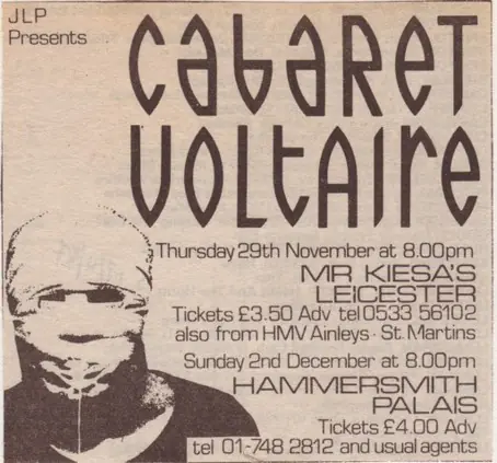 Cabaret Voltaire @ Les Docks