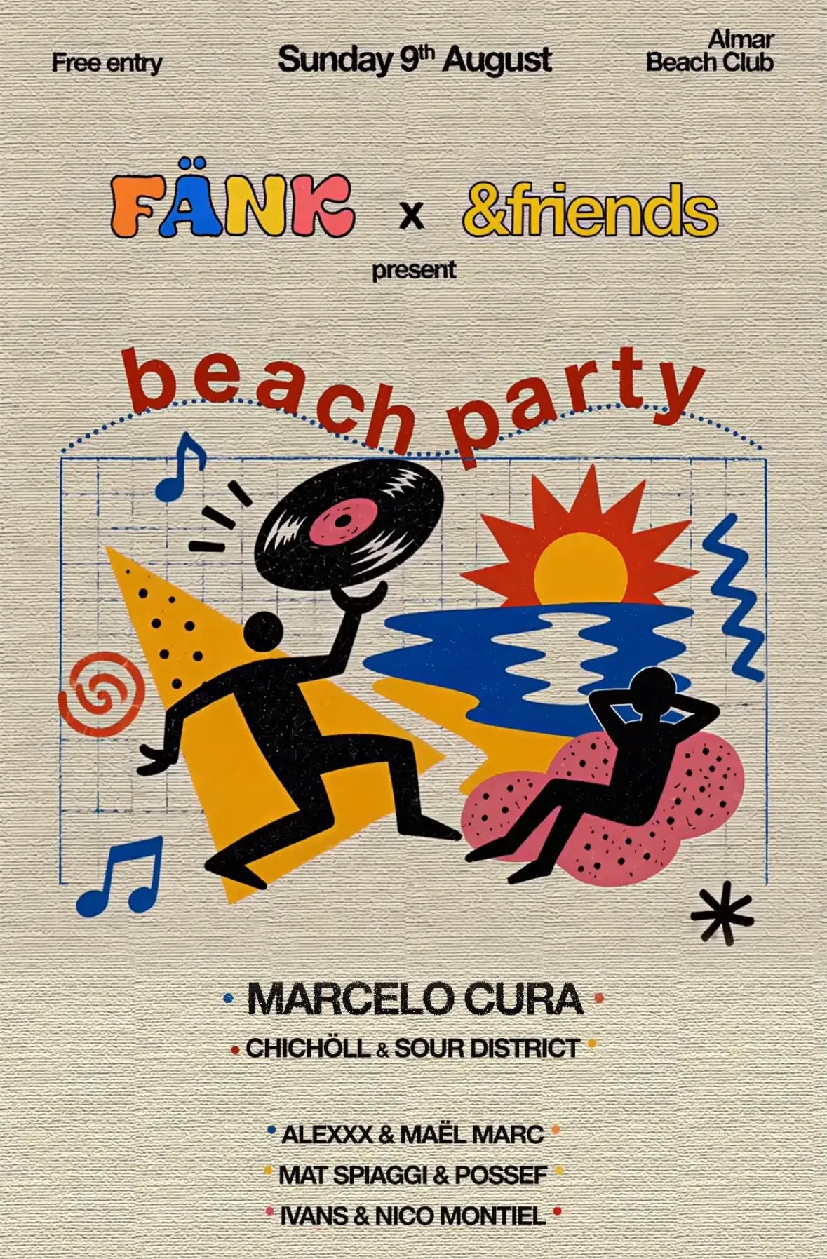 *FREE Beach party / / &Friends x Fänk