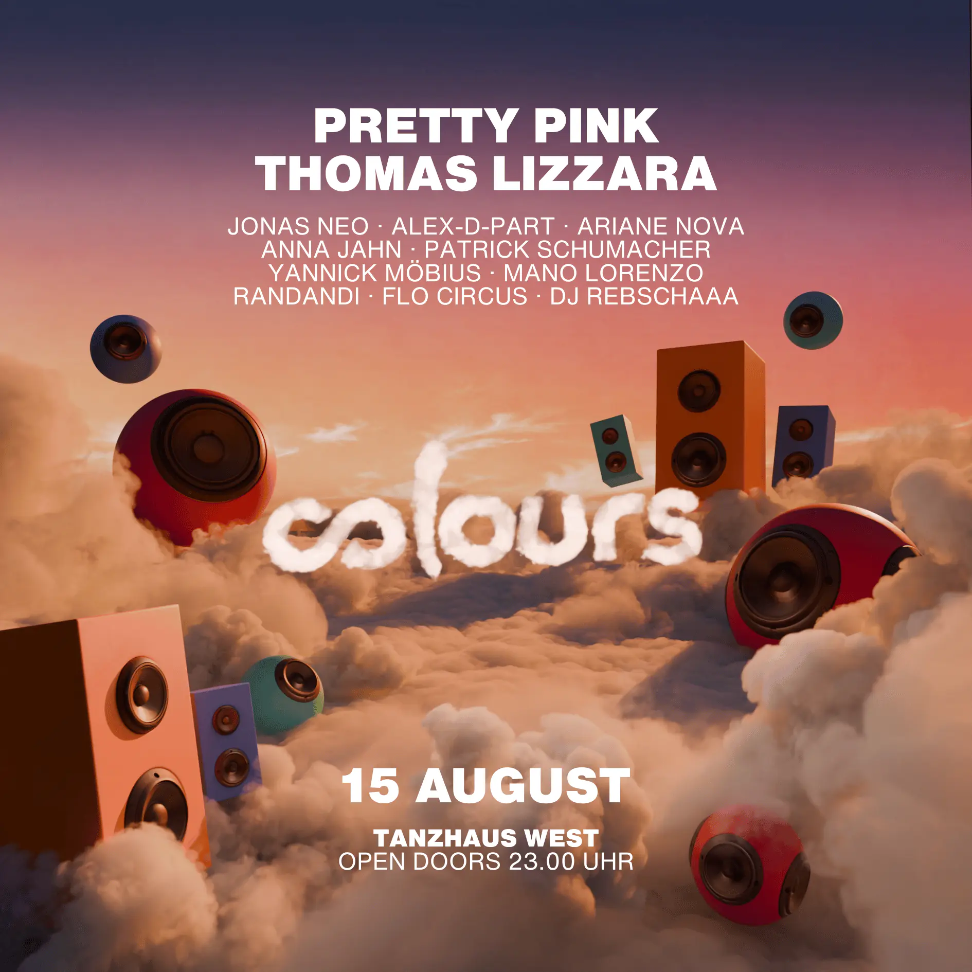 COLOURS with Pretty Pink, Thomas Lizzara and many more