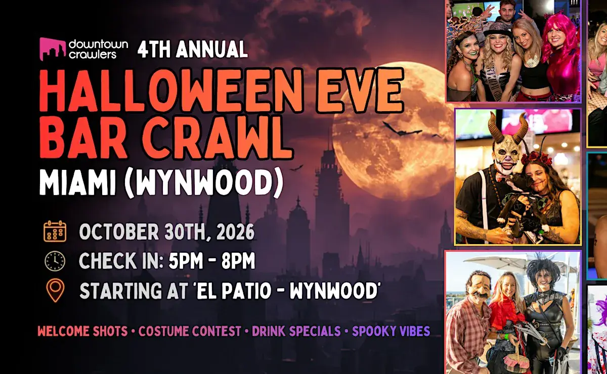 Halloween Eve Bar Crawl 10 / 30 - MIAMI (Wynwood)