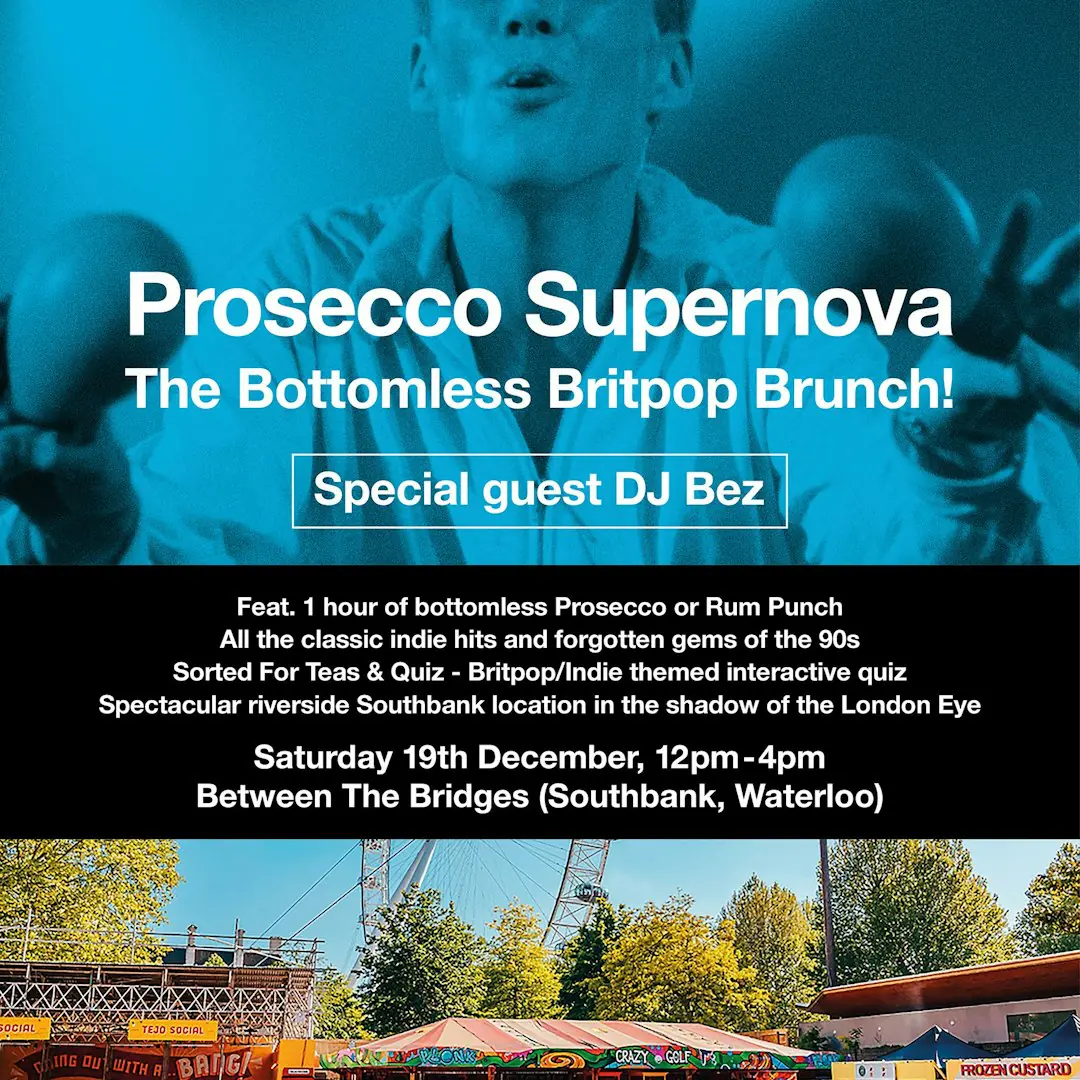 Star Shaped Brunch - Prosecco Supernova: Xmas Party with Bez of The Happy Mondays!