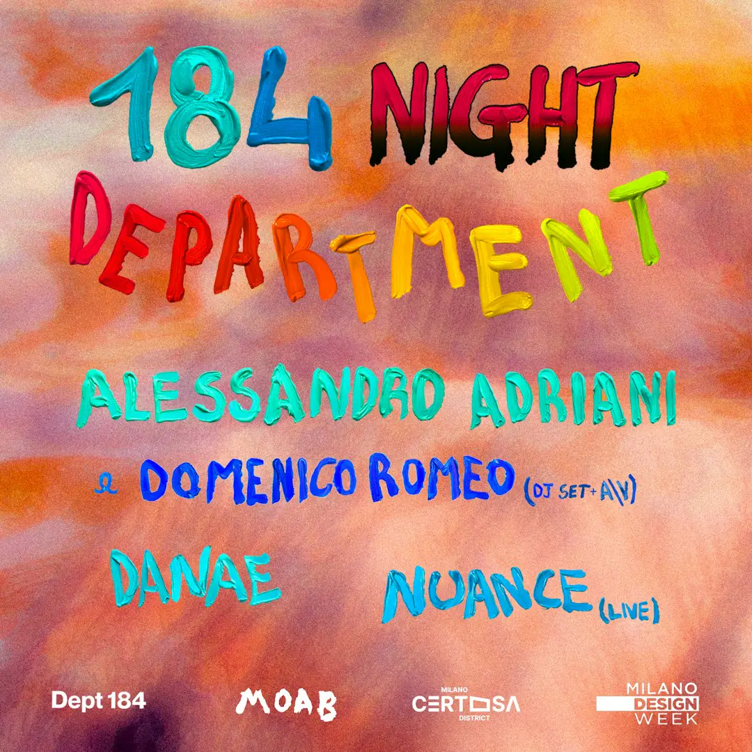 184 Night Department - Alessandro Adriani & Domenico Romeo (A/V), Danae , Nuance (Live) by MOAB