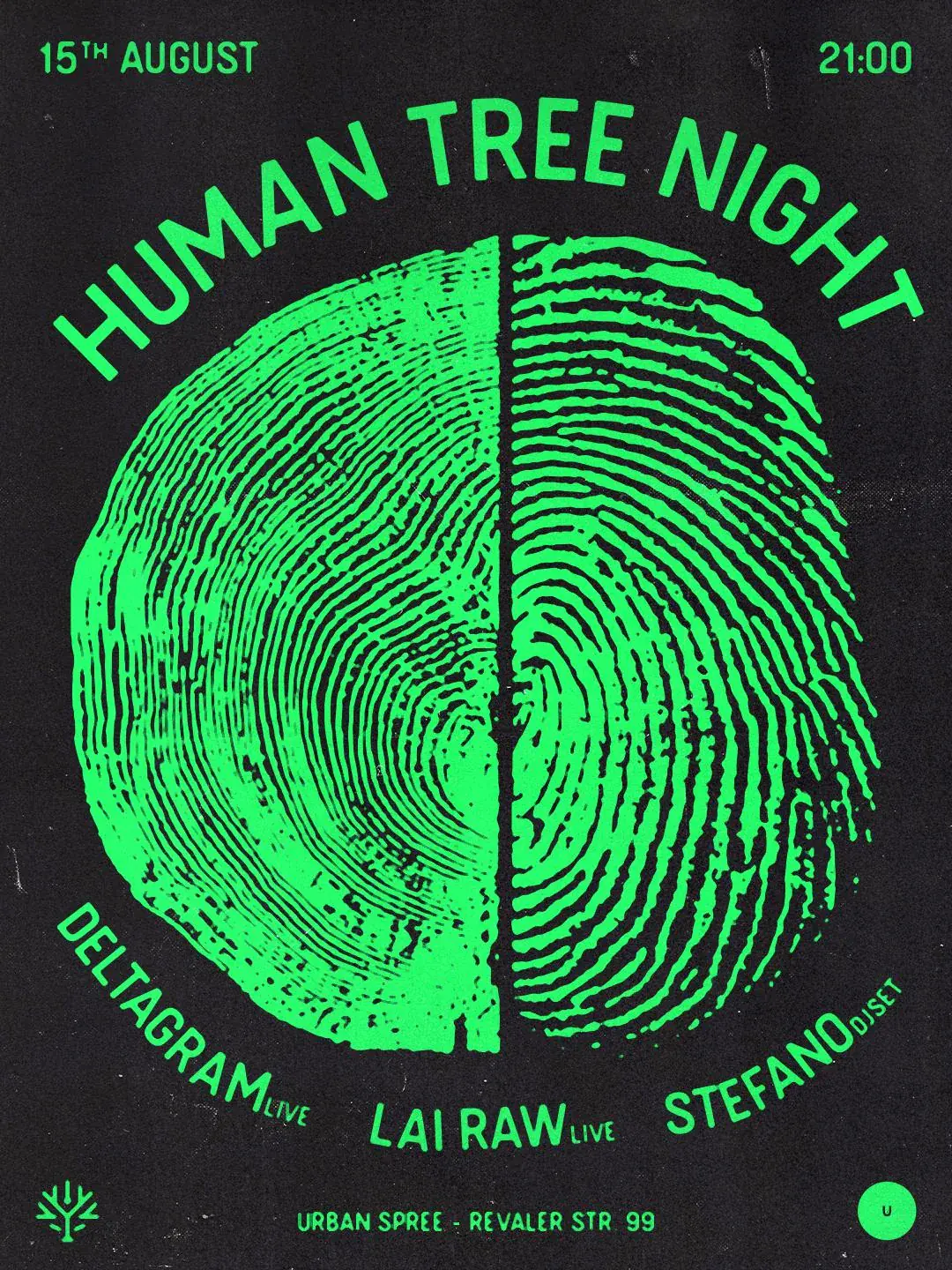Human Tree Night, Open air: Lai Raw (live), Deltagram (live), Stefano Aluzzi (dj set)