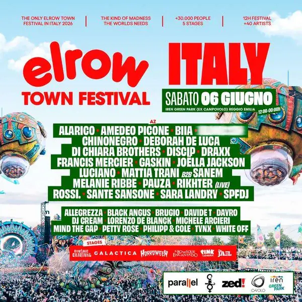 Elrow Town 2026 à Campovolo Reggio Emilia