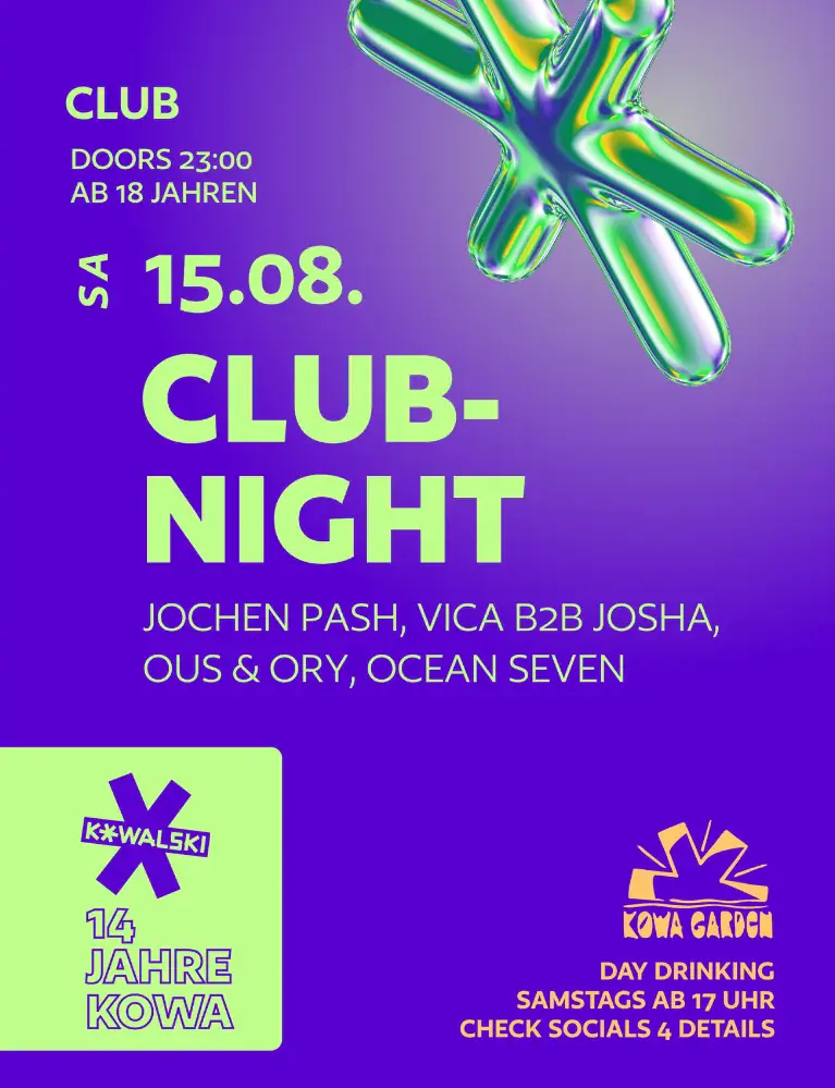 14 JAHRE KOWA B-DAY CLUBNIGHT