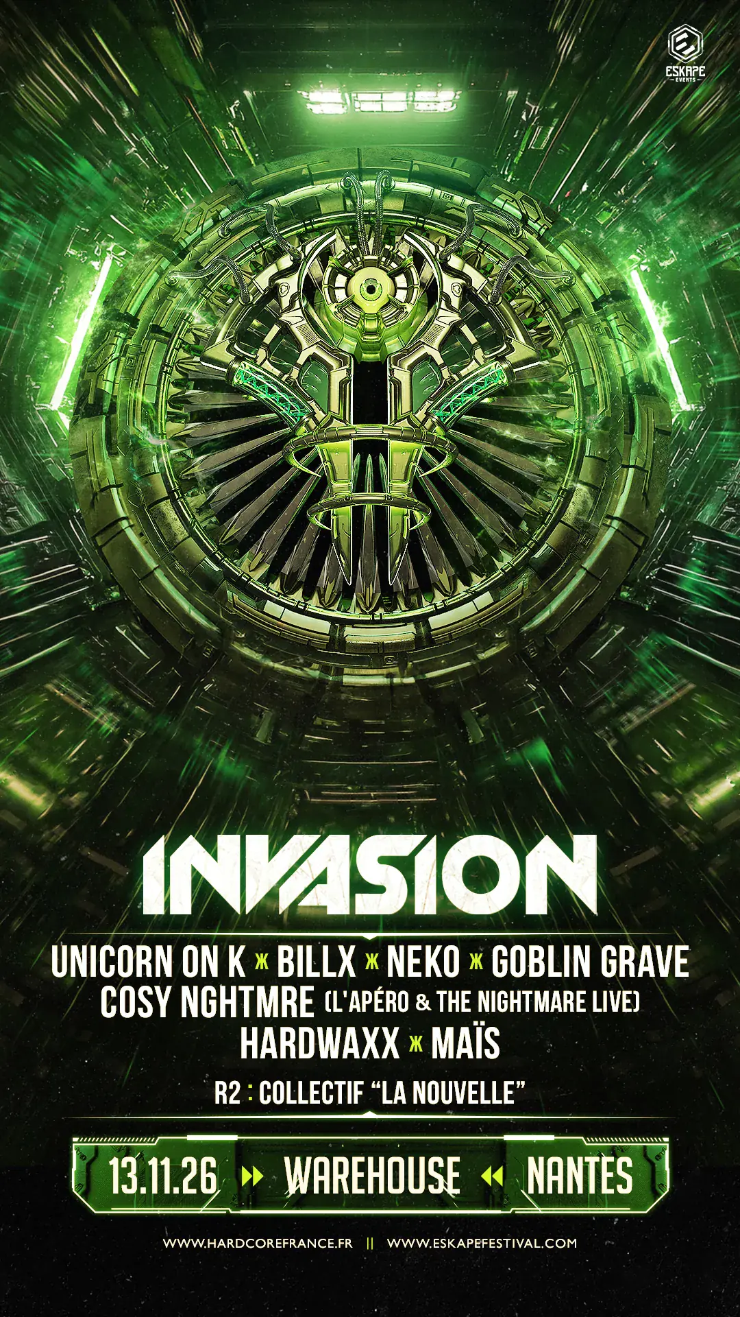 Hardcore France & Eskape présentent INVASION