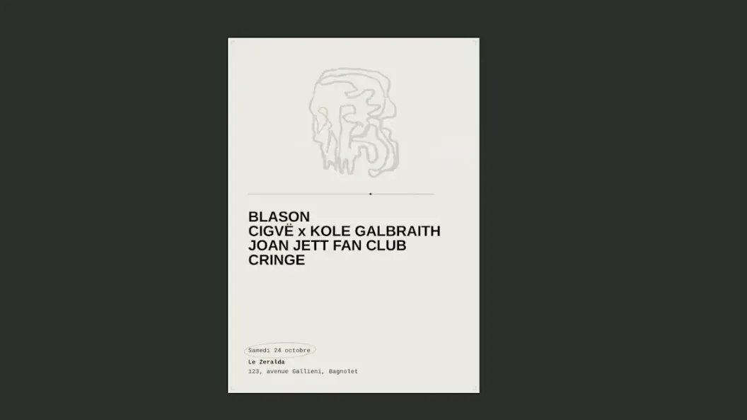 Blason + Cigvé x Kole Galbraith + Joan Jett Fan Club + Cringe