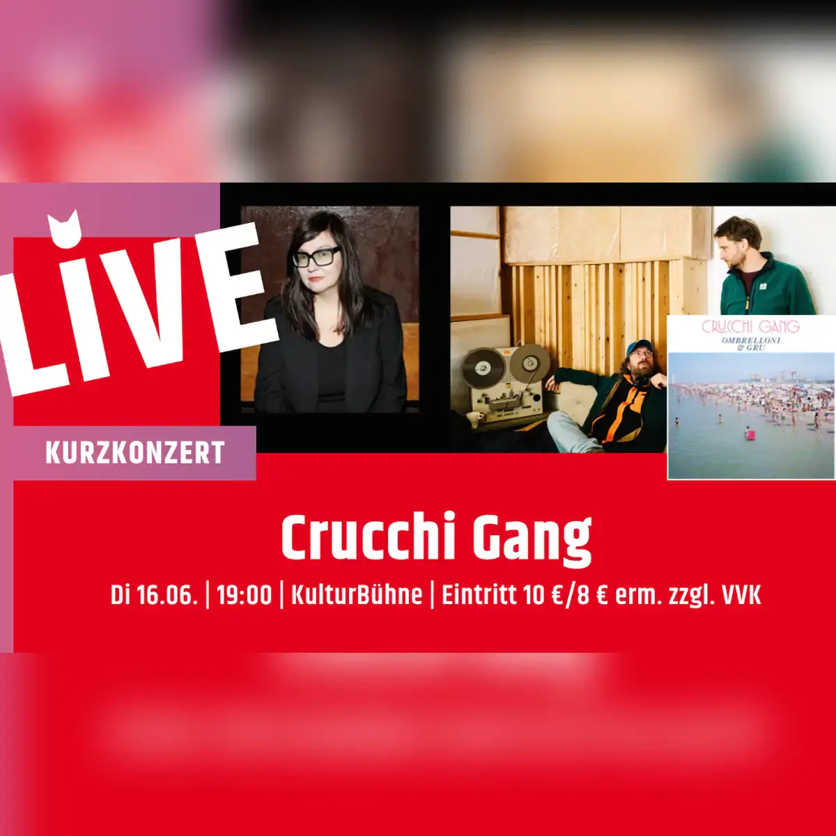 KurzKonzert and Interview mit der Crucchi Gang