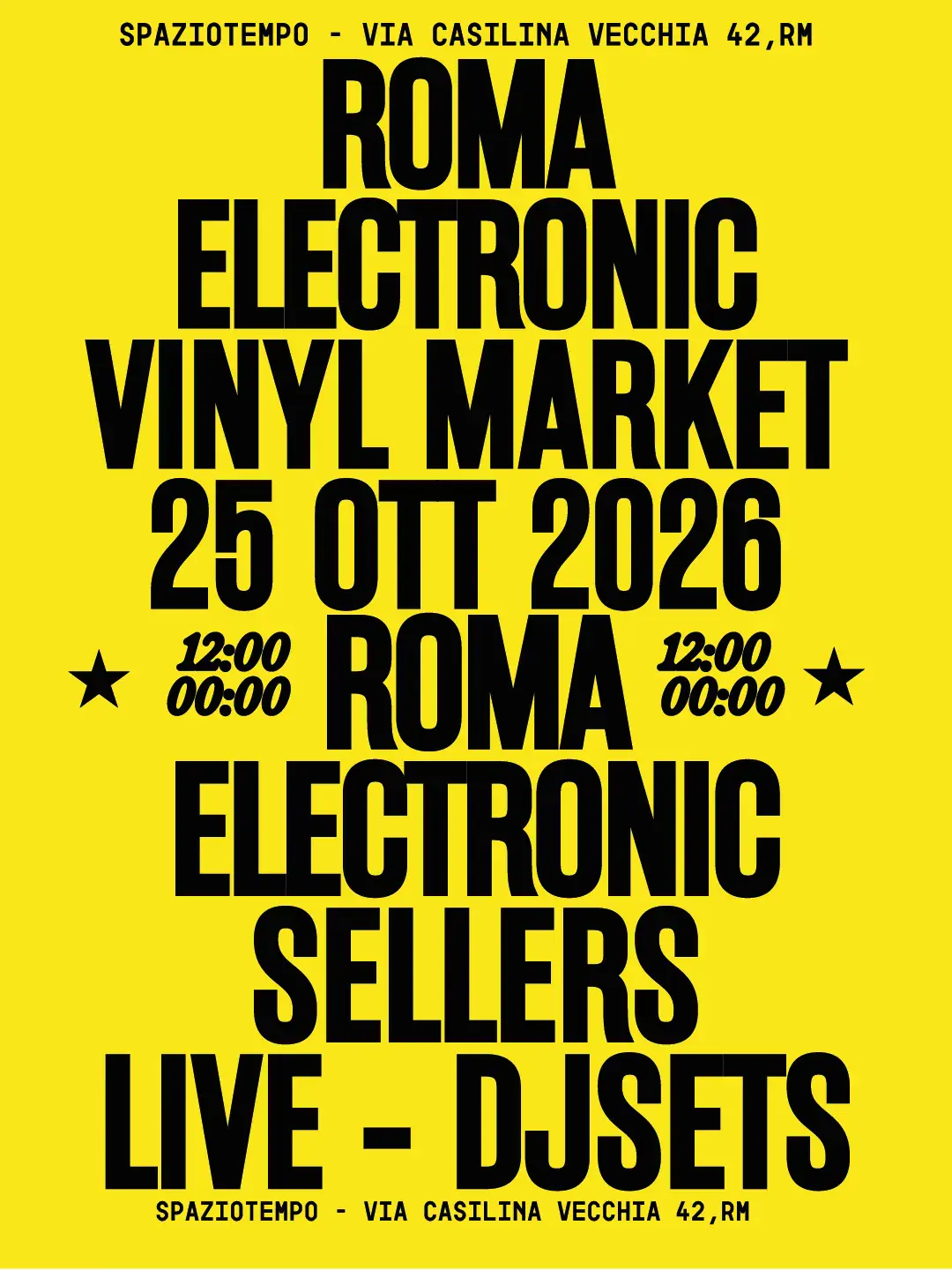 Marché du vinyle électronique de Rome