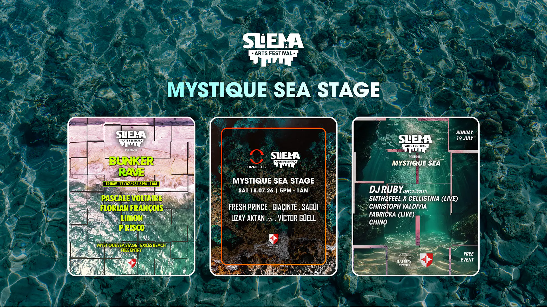 Mystique Sea Stage at Sliema Art Festival / / FREE ENTRY