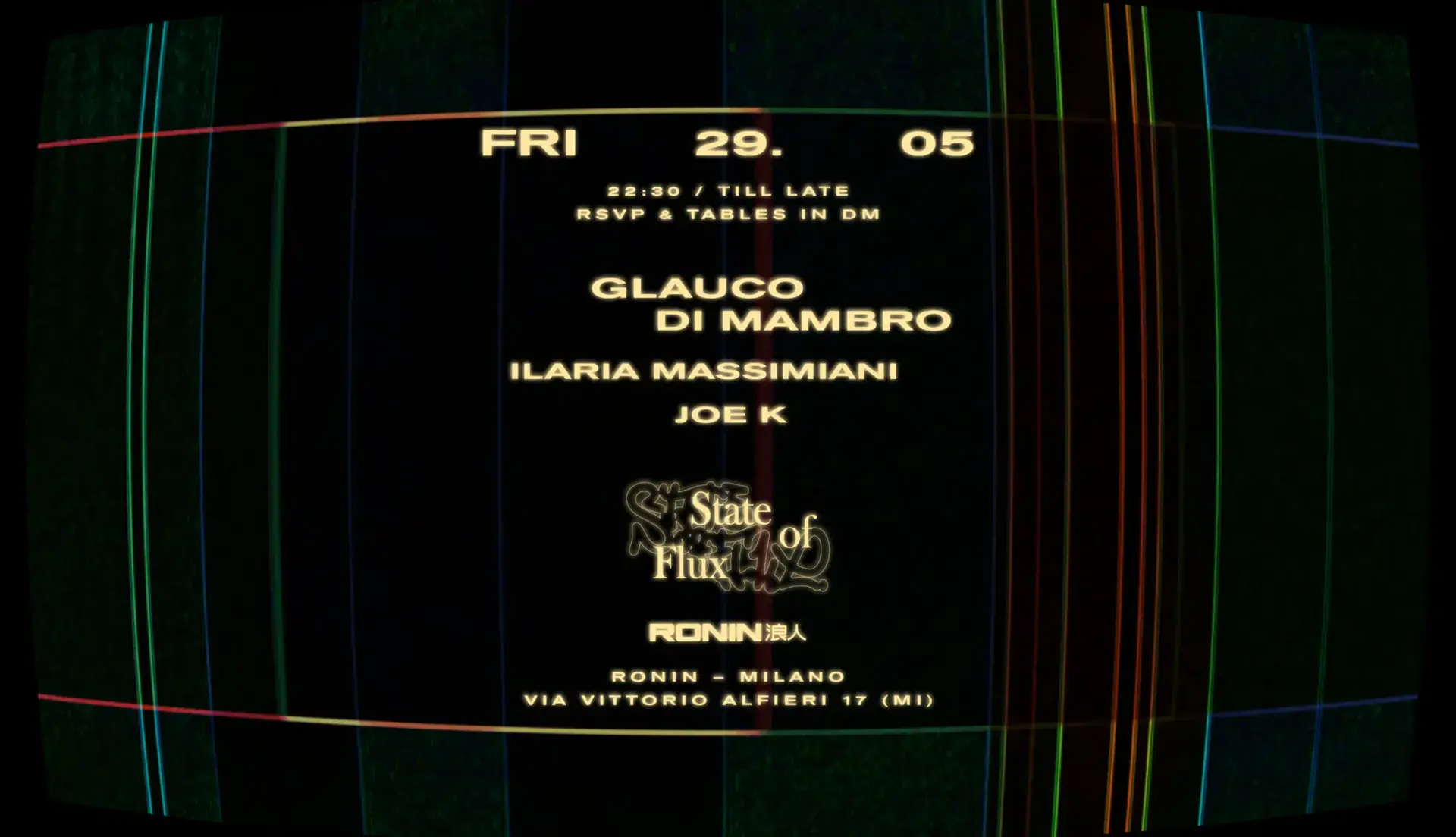 29.05 - ESTADO DE FLUJO x RONIN - Glauco Di Mambro, Ilaria Massimiani - Joe K