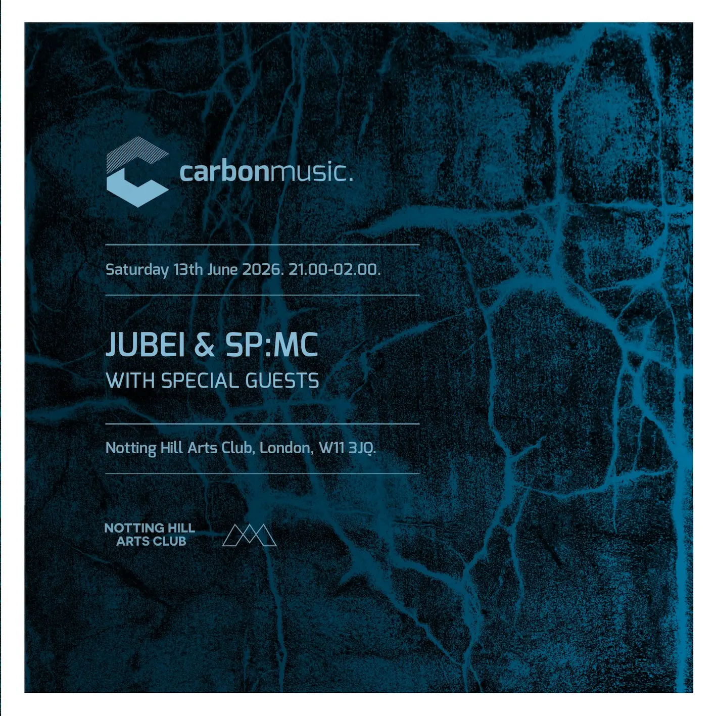 Carbon Music: Jubei & SP:MC with Special Guests