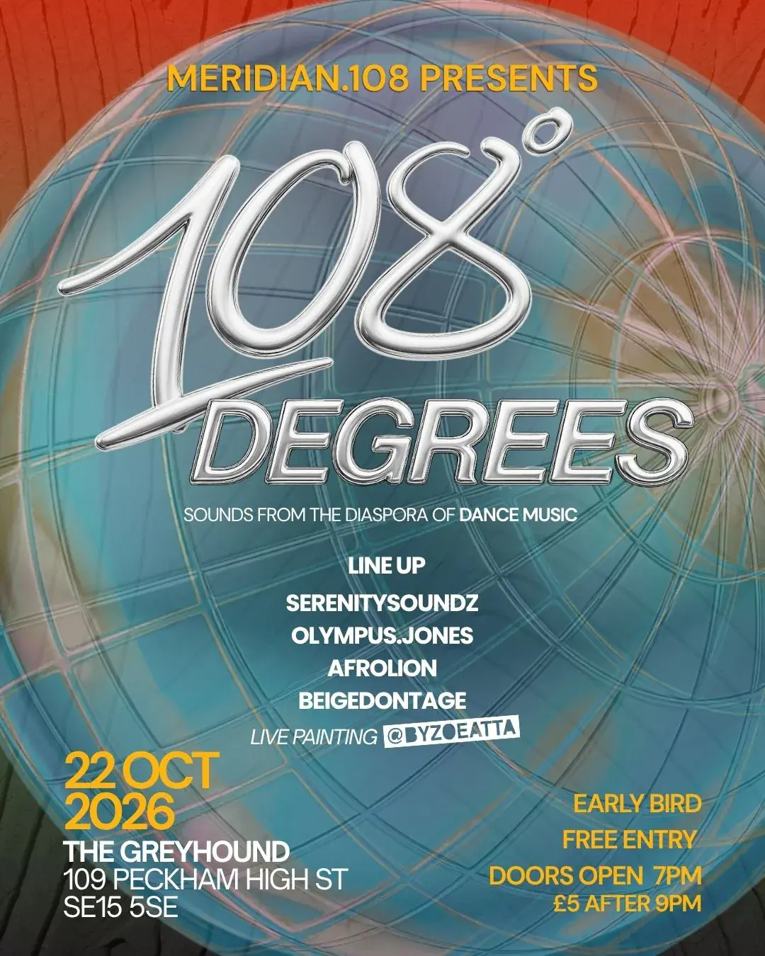 Meridian 108 presenta: 108 DEGREES