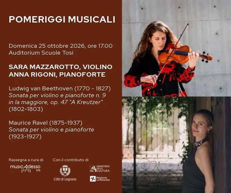Tardes musicales: dúo de violín y piano