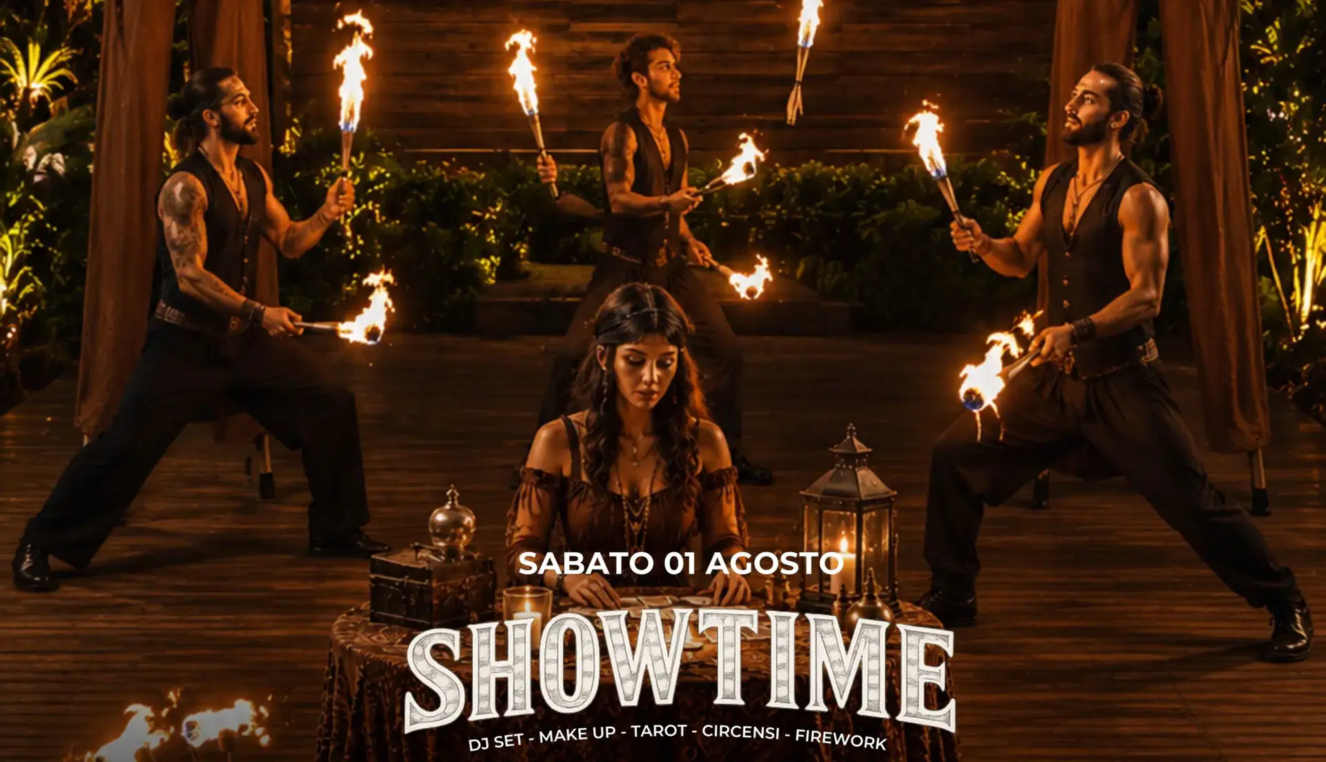 Sabato 1 Agosto SHOWTIME at SUARA BEACH CLUB