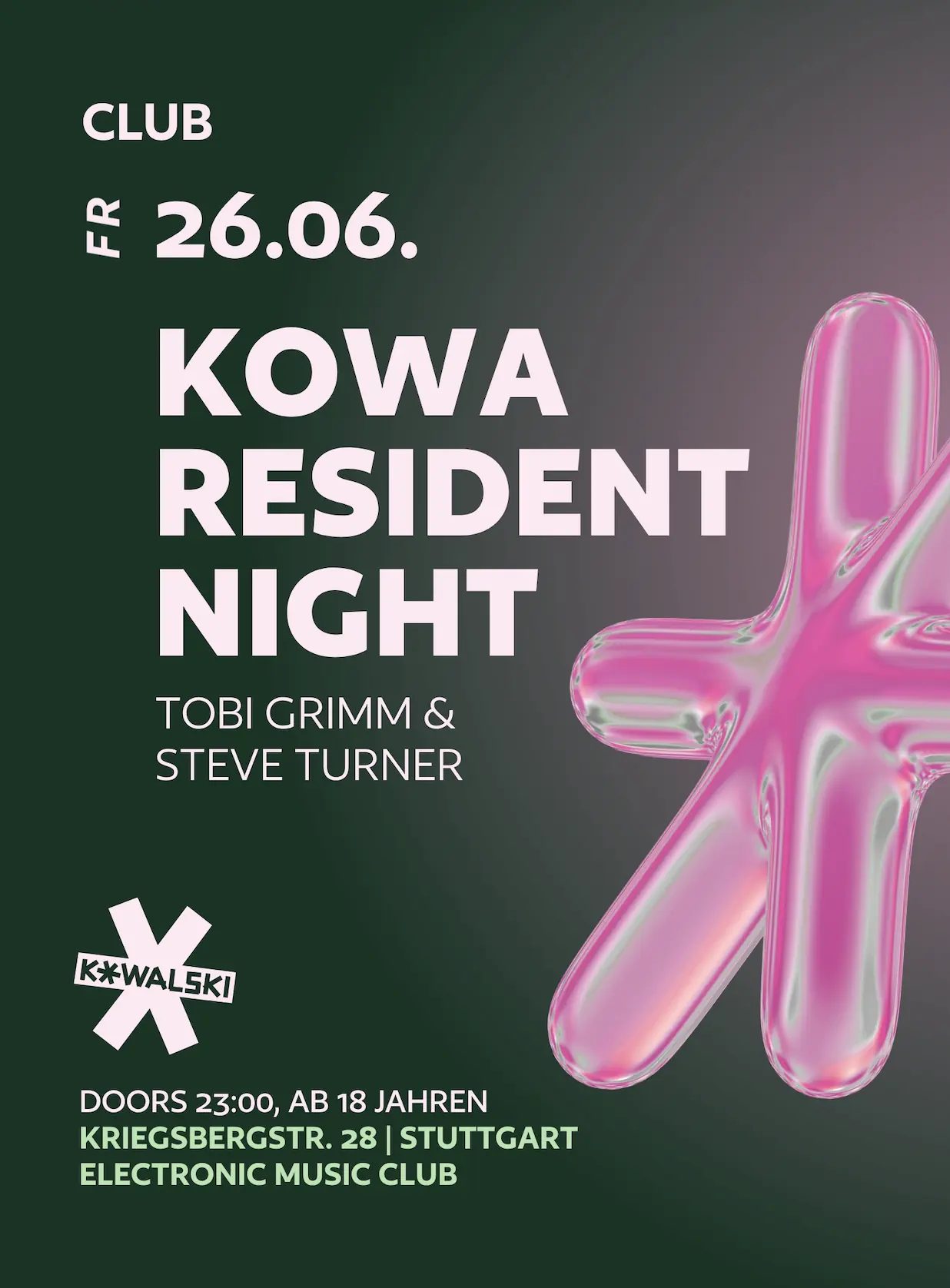 KOWA RESIDENT NIGHT • TOBI GRIMM • STEVE TURNER